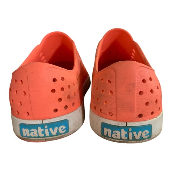 Unisex NATIVE Jefferson Orange Shell White Shoes Size Men 6 Women 8 - Picture 6 of 11